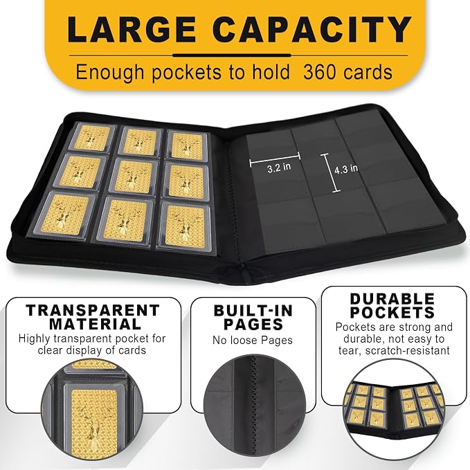 Toploader Binder, Holds 360 Toploaders, Top Loader Binder - Image 3