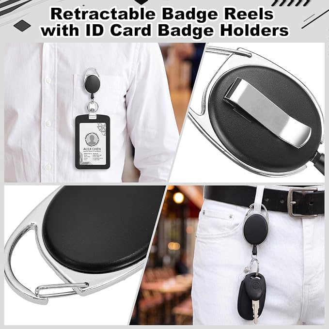 2 Pack Badge Holder Retractable Clip Heavy Duty Reels - Image 6