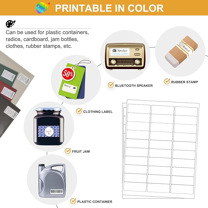 1" x 2-5/8" Address Labels 3000 Labels Sticker Paper - Image 5