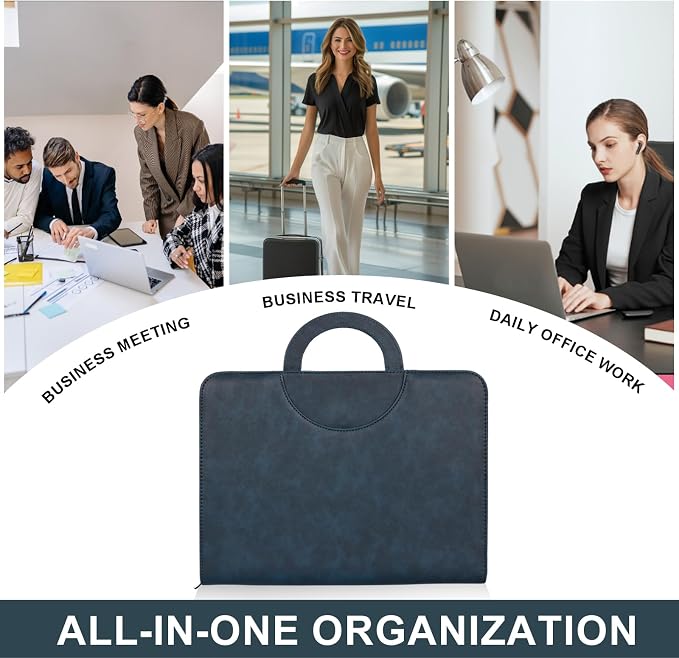 Leathario Portfolio Binder, Includes 5 Folder Index Dividers, 13 Inch Tablets - Image 9