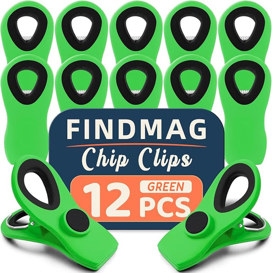FINDMAG Chip Clips Bag Clips, 12 Pack Chip Bag Clip by FINDMAG