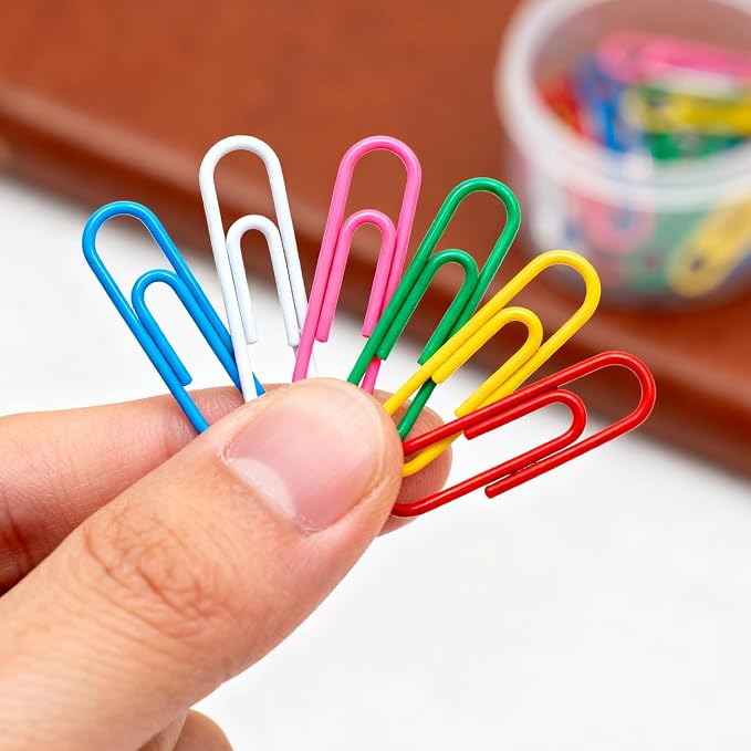 Paper Clips 100 Pcs 1.3 Inch Medium Colorful Paperclips - Image 4