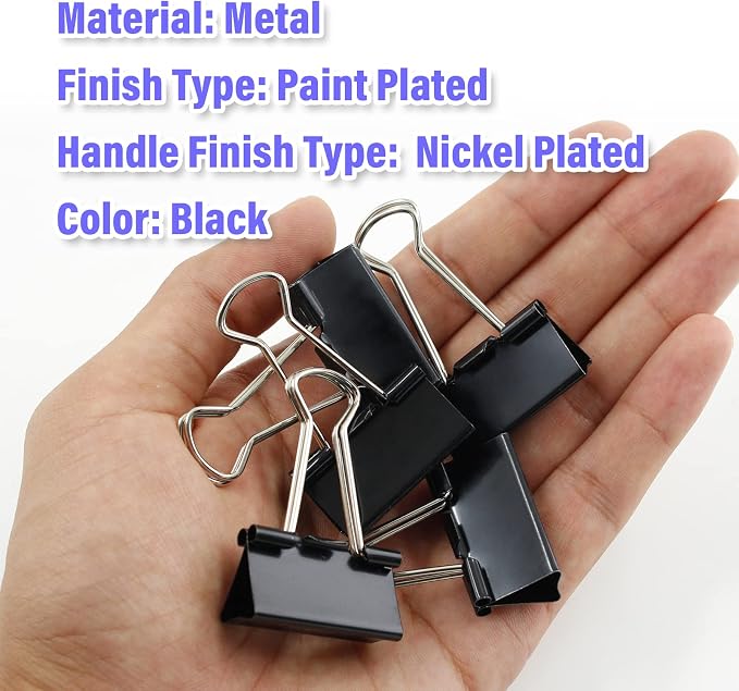 40 Pack Medium Binder Clips - Image 4