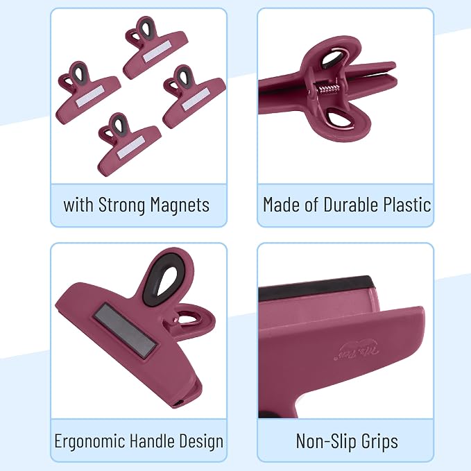 Mr. Pen- Magnetic Bag Clips, 4 Pack, Durable Plastic - Image 4