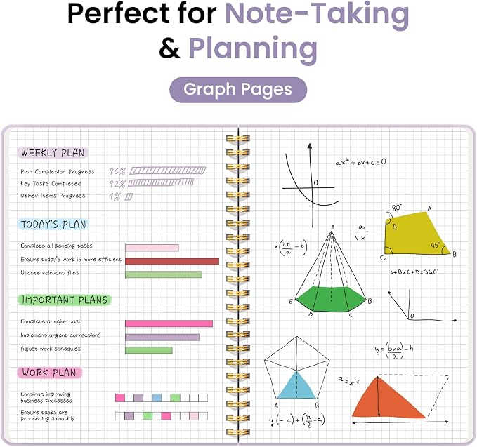 Taja Graph Spiral Journal Notebook - Image 3