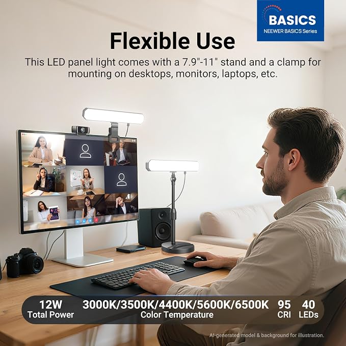 NEEWER Basics Desktop LED Light Kit - Image 2