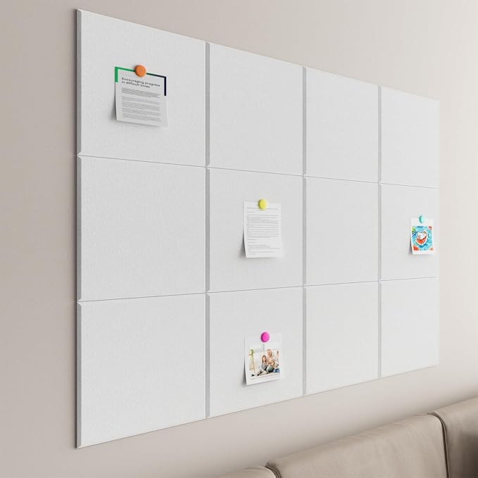 Large Cork Boards for Walls – 48 x 36 Self Adhesive Felt Wall Tiles, Ideal for Office Wall Organizing Bulletin Board, Easy to Install Cork Boards Felt Board-DeskLoop Office