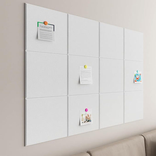 Large Cork Boards for Walls – 48 x 36 Self Adhesive Felt Wall Tiles, Ideal for Office Wall Organizing Bulletin Board, Easy to Install Cork Boards Felt Board-DeskLoop Office