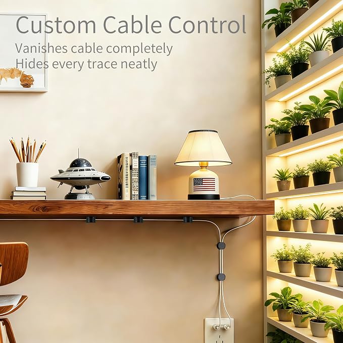 12 Pack Cable Clips Suitable For Office Desks Home Desks, Telephones, Tabletops - Image 5