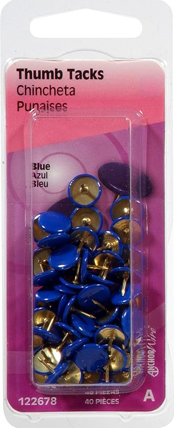 The Hillman Group 122678 40PC Blue Thumb TACK, No Size - Image 2