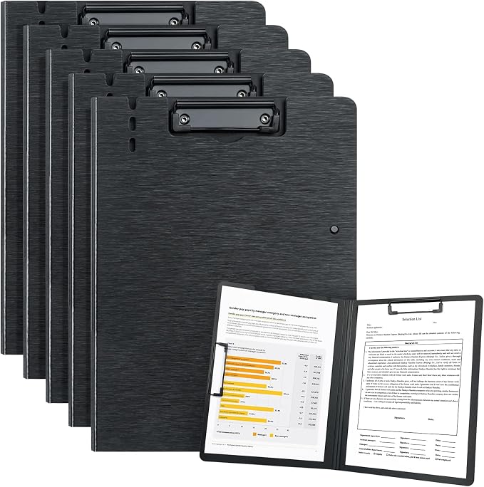 A4 Clipboard, 5 Pack Foldable Clipboards by URbantin