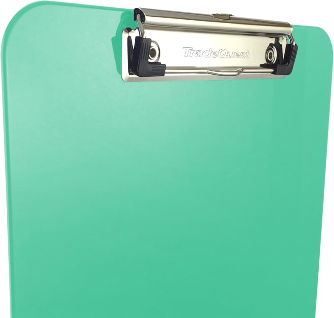 Trade Quest Plastic Clipboard Opaque Color Letter Size Low Profile Clip - Image 2