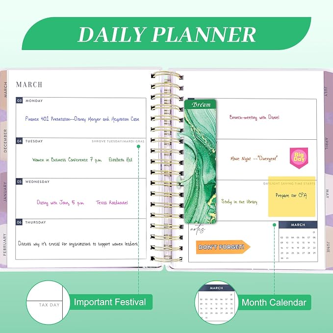 Planner 2026-2027, 18 Months Large Academic Daily Weekly Monthly Planner - Image 6