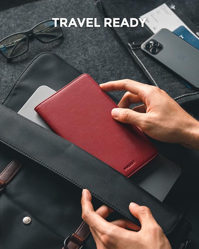 VULKIT Passport Holder Wallet RFID Blocking Travel Wallet - Image 5