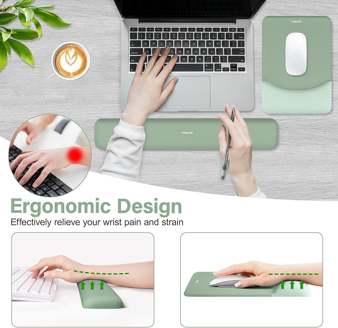 MOSISO Keyboard Mouse Pad Set, Large Gaming Mouse Pad&Rectangular Keyboard - Image 3