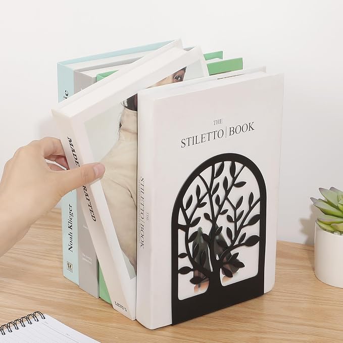MaxGear Decorative Book Ends, Heavy Duty Bookends - Image 8