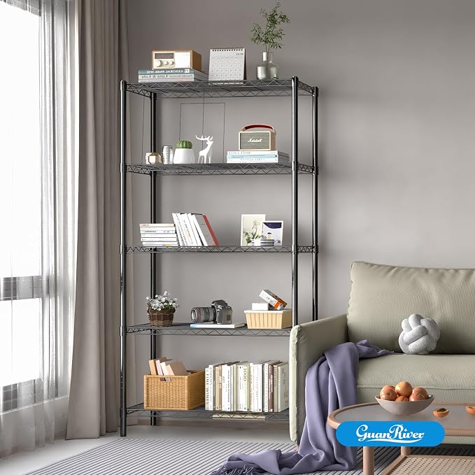 Guan River 5-Shelf Adjustable Metal Shelf Wire Shelving Unit Storage Rack - Image 2