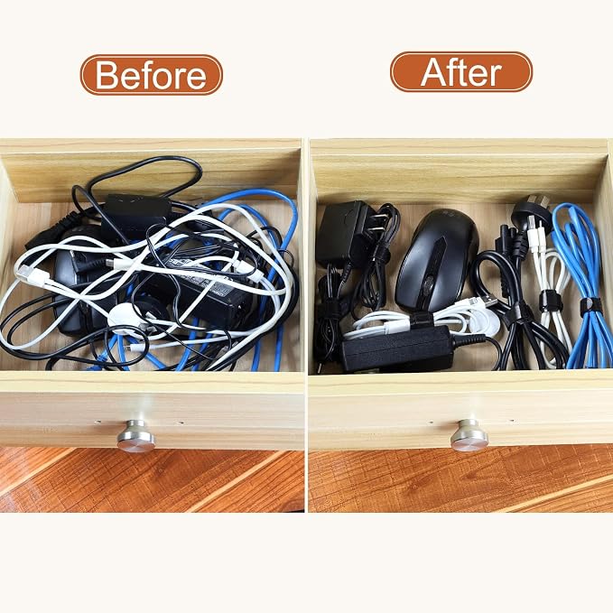 MVYC 150PCS 8 Inch Cable Ties Reusable Multi-Purpose Wire Ties Cord Organizer - Image 6