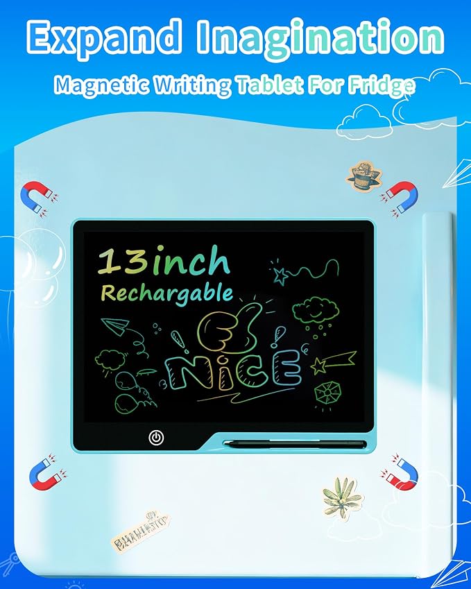 Magnetic LCD Writing Tablet for Fridge, 13 Inch Writing Tablet for Kids - Image 2