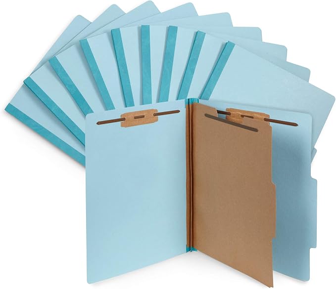 10 Blue Classification Folders - Image 6