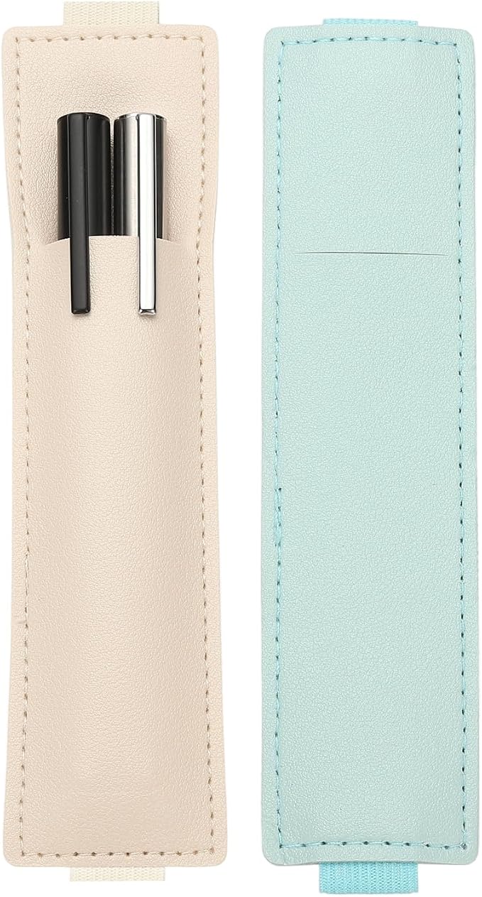 PATIKIL 2Pcs Elastic Notebook Pen Holder, Adjustable Hold 2 Pen Holder PU by PATIKIL