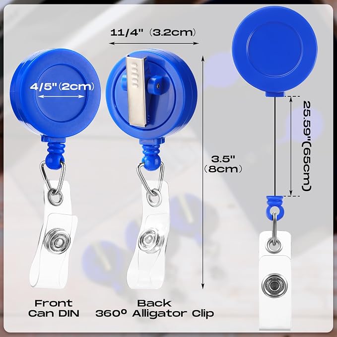 Zonon 50 Pcs Retractable Badge Holder Reels - Image 4