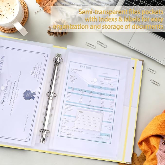 XKDOUS Important Document Organizer Emergency Binder Life Organizer Folio - Image 6