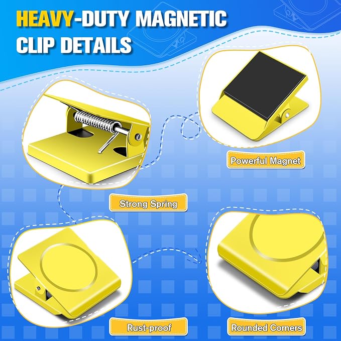 Grtard Strong Magnetic Clips, 2.2 Inch Extra Large Magnetic Clips Heavy Duty - Image 7
