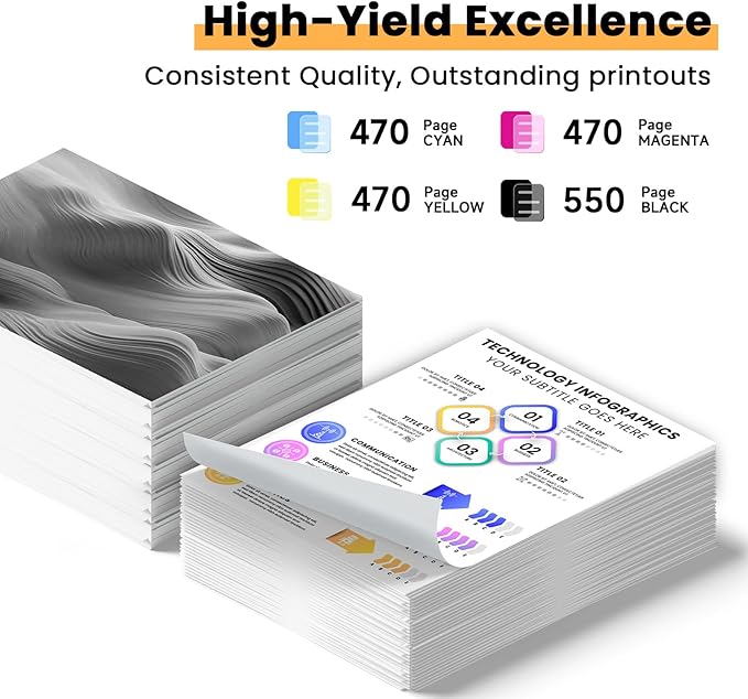 Remanufactured Ink Cartridge Replacement for Epson 202XL Ink Cartridges 202 202 XL T202 Compatible with Epson Workforce WF-2860 Expression XP-5100 Printer(4 Pack, Black, Cyan, Magenta, Yellow)-DeskLoop Office