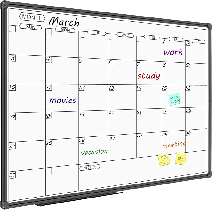 JILoffice Dry Erase Calendar Whiteboard by JILoffice
