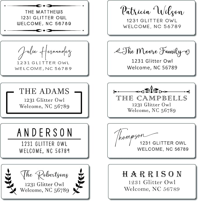 Personalized Return Address Labels Stickers by GlitterOwl