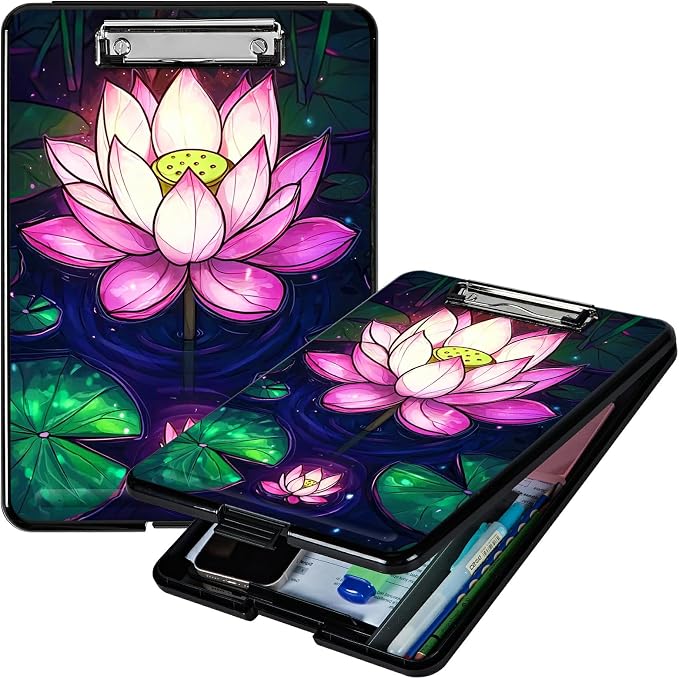 Pink Lotus Flower A4 Clipboard by Unknown