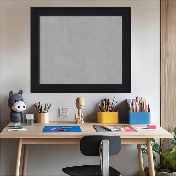 Amanti Art Black Framed Magnetic Board 25x29 Medium Vision Board - Image 6