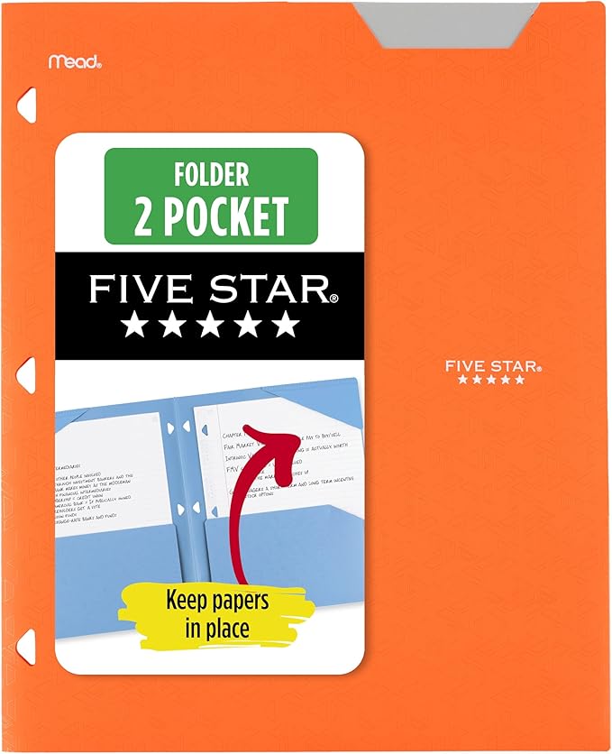 Five Star 2-Pocket Folder, Plastic Folder by FiveStar