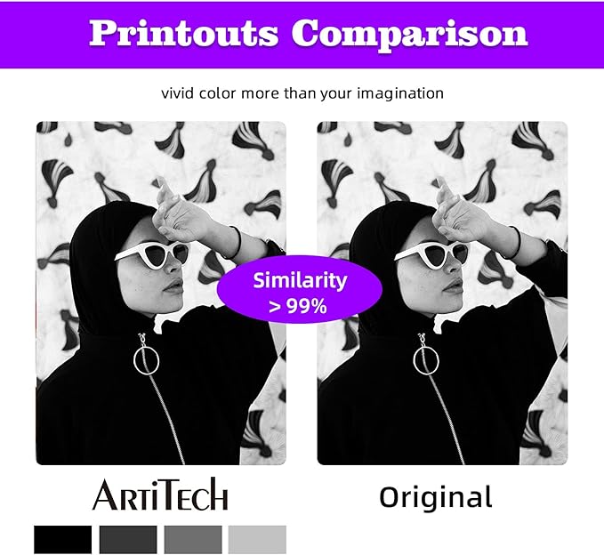 CLI-42 Pixma Pro-100 Ink Replacement for Canon CLI42 GY CLI-42 LGY Compatible Ink Cartridge Use for Pixma Pro-100 Pro-100s Printers 4 Value Pack (2 Gray, 2 Light Gray)-DeskLoop Office