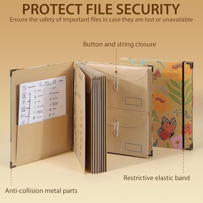 Important Document Organizer, Expanding File Folder - Image 4
