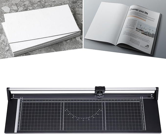 36 Inch Rotary Trimmer Paper Cutter,Rotary Paper Cutter Paper Trimmer for Crafting & Scrapbooking Supplies for A4 Cardstock Photo Label with Precise Positioning-DeskLoop Office