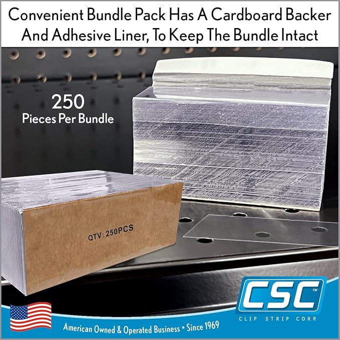 Clip Strip Corp. Price/Data Channel Label Holder Chips, 2.25" L x 1.25" H - Image 5