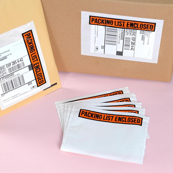 1000pcs 7.5"x5.5" Packing List Envelopes Self-seal Packing Slip Envelope by COMUNI