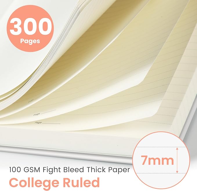Lined Spiral Notebook Journal for Work, 300 Pages Thick B5 College Ruled - Image 2
