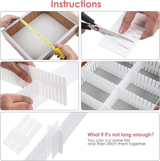 18Pcs Drawer Dividers, Adjustable Drawer Organizer - Image 3