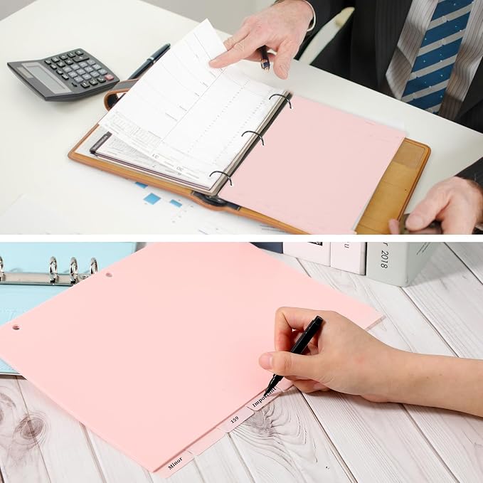 3 Ring Pink Binder Dividers - Image 7