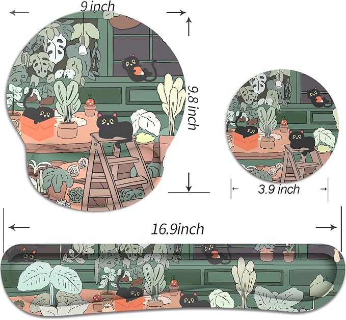Ergonomic Mouse Pad with Wrist Rest and Keyboard Wrist Rest, Mousepad and Wrist - Image 7
