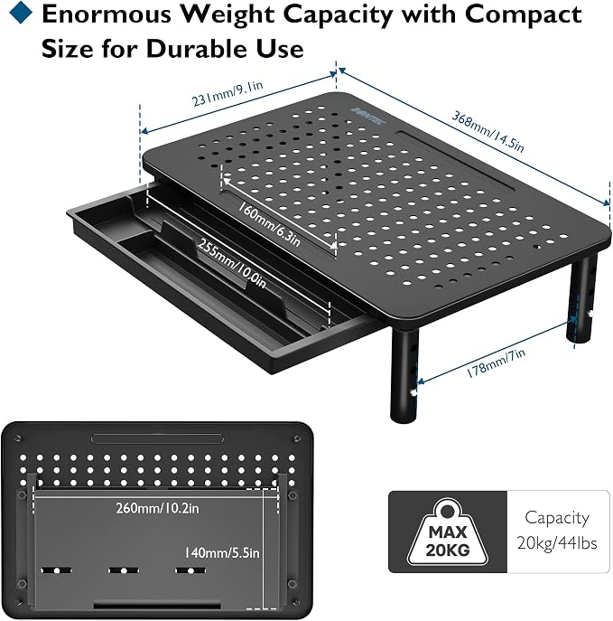 BONTEC 1 Pack Adjustable Monitor Stand Riser - Image 7
