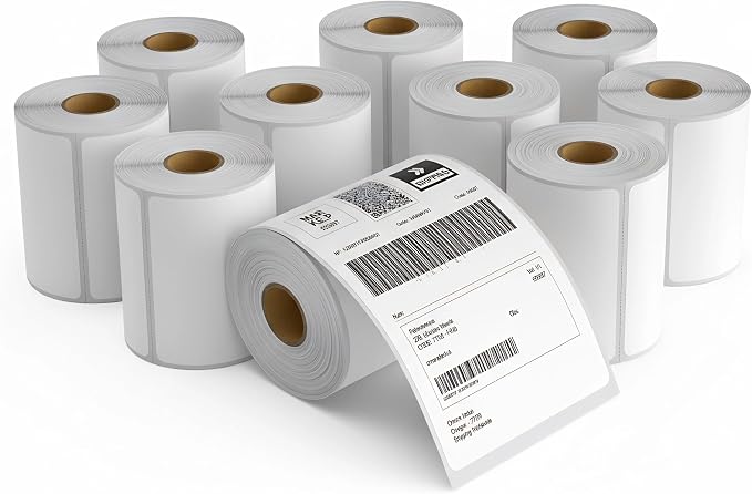 10 Rolls 4" x 6" Direct Thermal Printer Label, 250 Labels/Roll, Total 2500 by MultiLabel