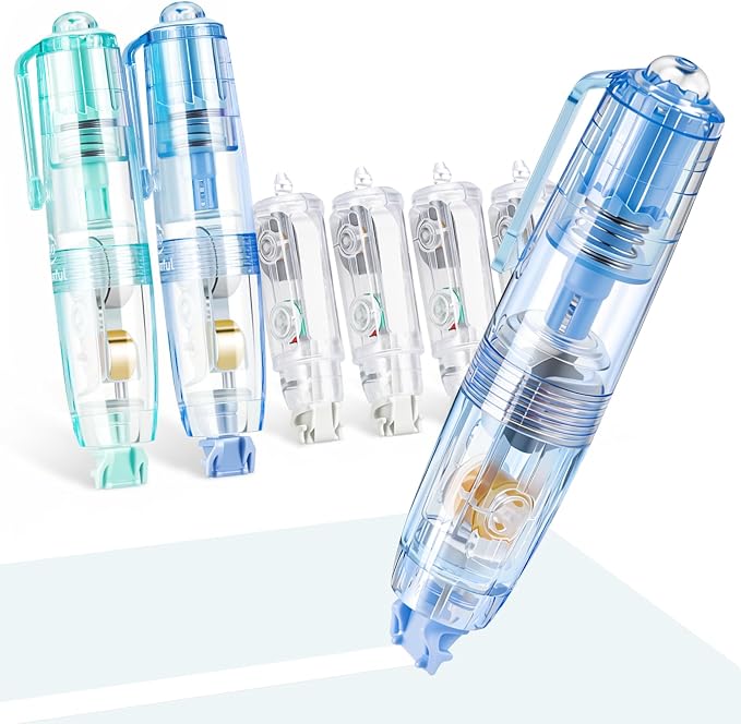 Refillable Retractable Correction Tape, Smooth Pull Out White Correction Tape by JEFURE