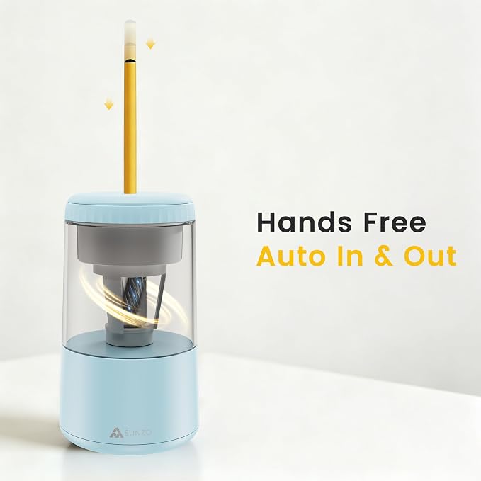 SUNZO Electric Pencil Sharpener, Fully Automatic Sharpener - Image 3