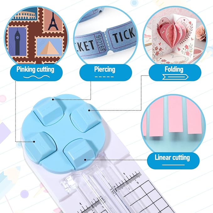 2 Pcs 4-in-1 Paper Cutter, Perforated, Creasing Blades - Image 4