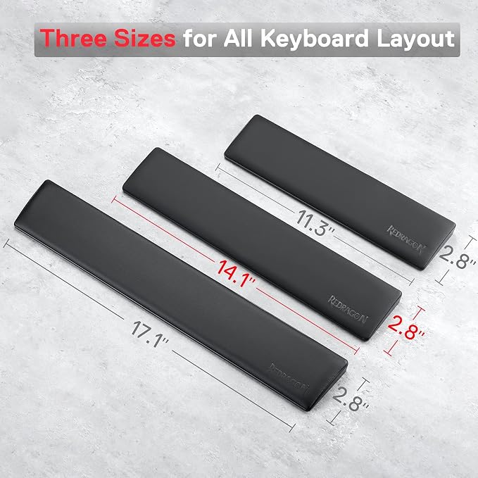 Redragon P036 Meteor M Computer Keyboard Wrist Rest Pad, Ergonomic Soft Memory - Image 3