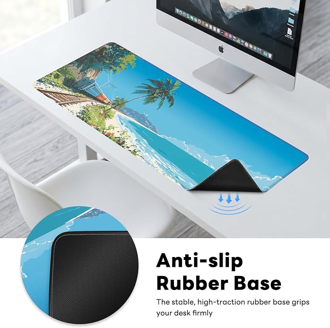 Desk Mat, Big Desk Pad, 31.5x11.8 Inches Extended Big Gaming Mouse Pad - Image 6